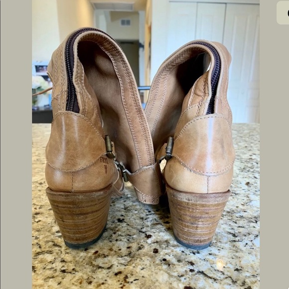 Frye Sandra Steampunk Leather Buckle Boots - Picture 7 of 8